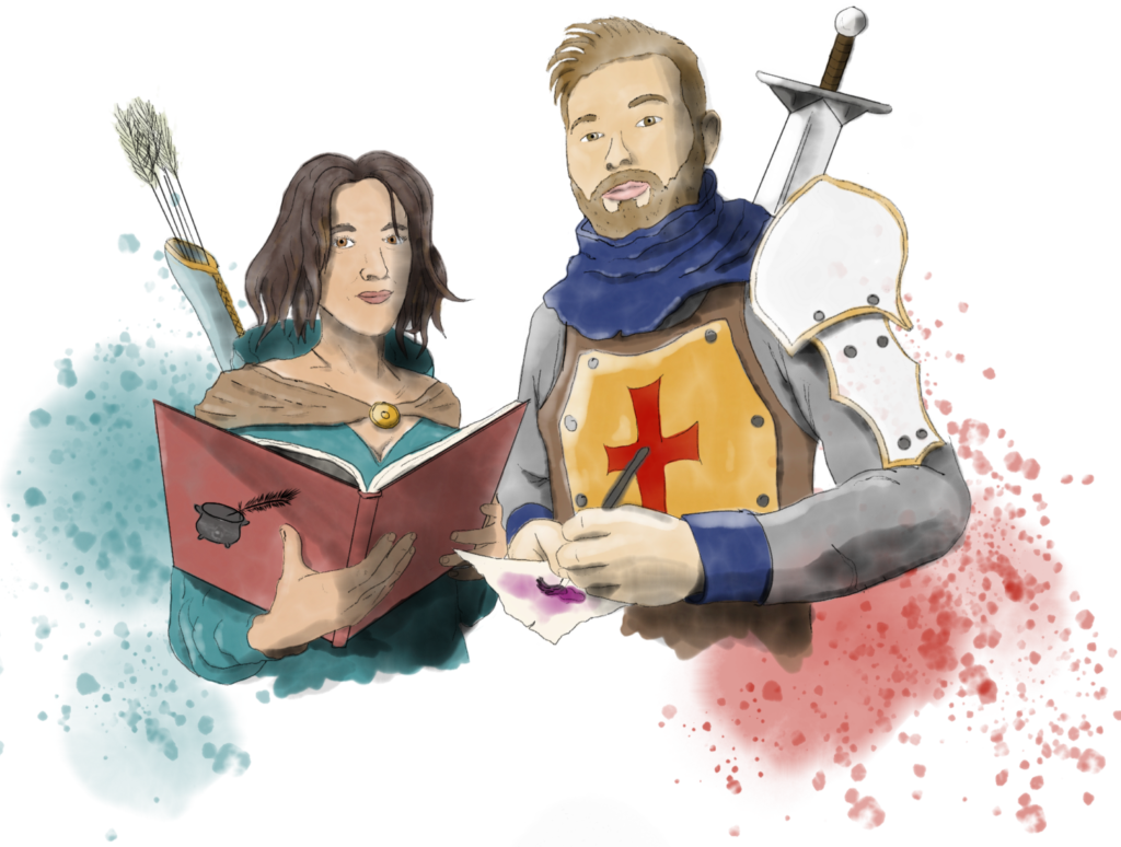 Portrait des fondateurs de La Plume Occulte en tenue Dungeons & Dragons