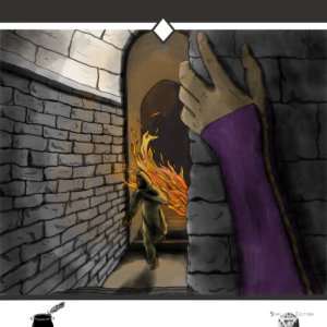 Couverture d'une aventure d'infiltration de culte satanique Sous le masque des fidèles, scénario pour D&D 5e édition