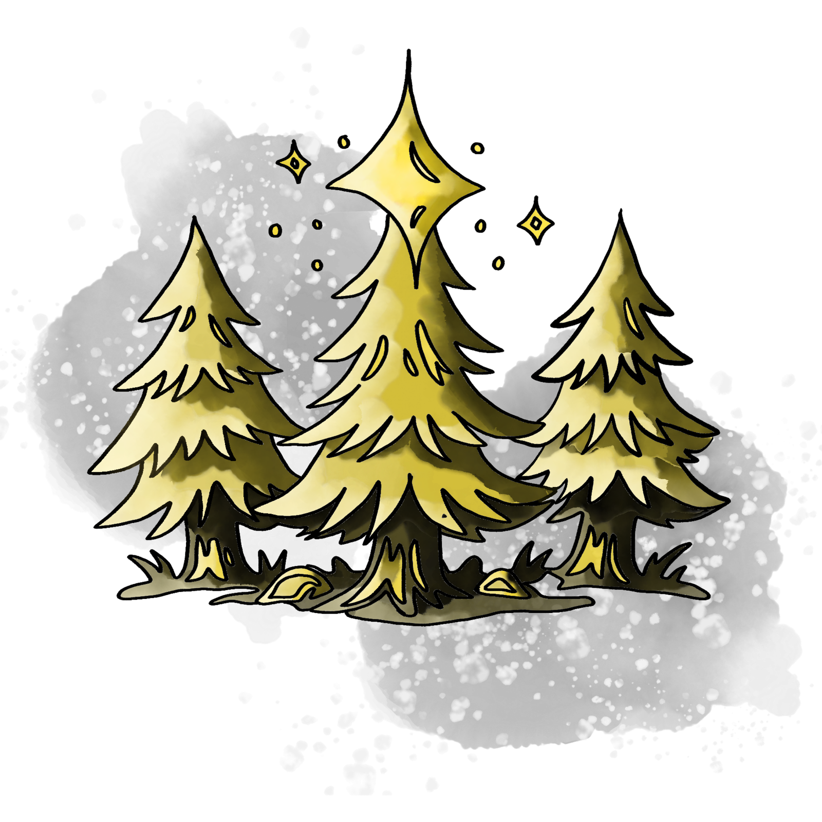 Trois sapins comme logo de générateurs de lieu pour D&D 5e édition